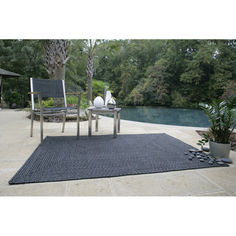 UltraDurable Black Solid Indoor/Outdoor Area Rug & Reviews AllModern